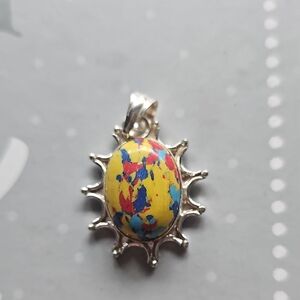 Colorful Abstract Pendant Necklace